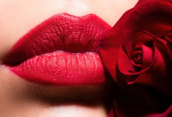 Sexy Lippen Bruine Lip Sluiten Van Sexy Mollige Zachte Lippen — Stockfoto
