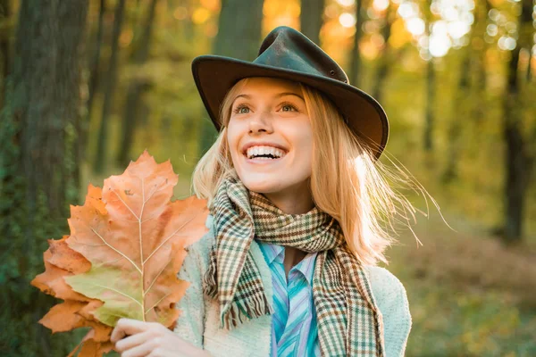 Podzimní Dívka Podzimním Oblečení Vypadá Velmi Smyslně Podzimní Sen Ženy — Stock fotografie