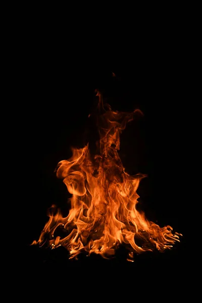 Fuego Llama Llamas Sobre Fondo Negro Fuego Quemar Llama Aislada —  Fotos de Stock