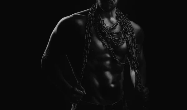 Σέξι Νέος Όμορφος Γυμνός Άντρας Σκούρο Φόντο Γοητευτικός Γκέι — Φωτογραφία Αρχείου