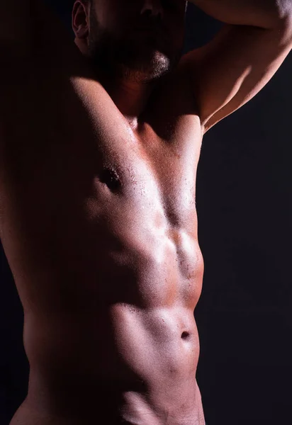 Torso Homem Cortado Corpo Sexy Muscular Gay — Fotografia de Stock