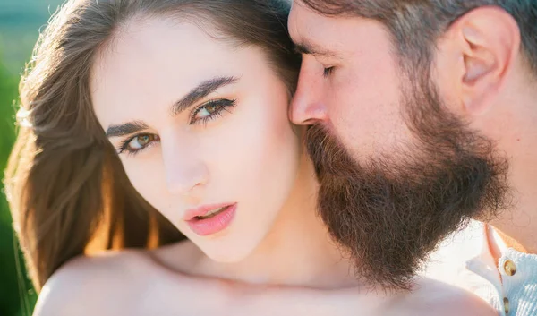 Retrato Romántico Una Sensual Pareja Enamorada Pareja Joven Teniendo Sexo —  Fotos de Stock