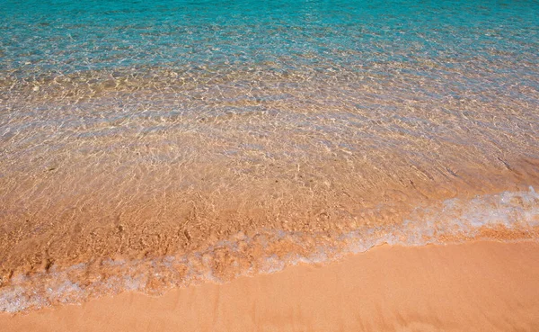 Голубая Океанская Волна Песчаном Пляже Пляж Летнее Время Заката Пляжный — стоковое фото