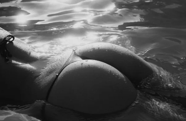 Donna Gluteo Primo Piano Bikini Vacanze Estive Parte Del Corpo — Foto Stock
