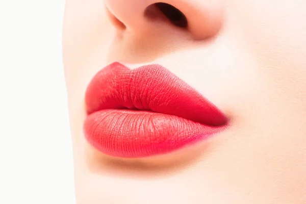 セクシーな官能的な女性の唇 情熱の唇 官能的な口 — ストック写真