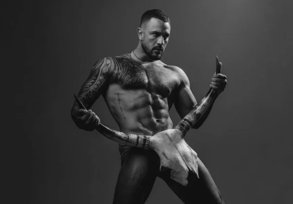Verlangen Energie Kracht Sexy Latino Man Toont Zijn Seksuele Begeerte — Stockfoto