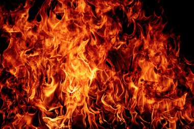 Ateş hareketinin soyut dokusu soyut. Yanan ateş, yanan arka plan