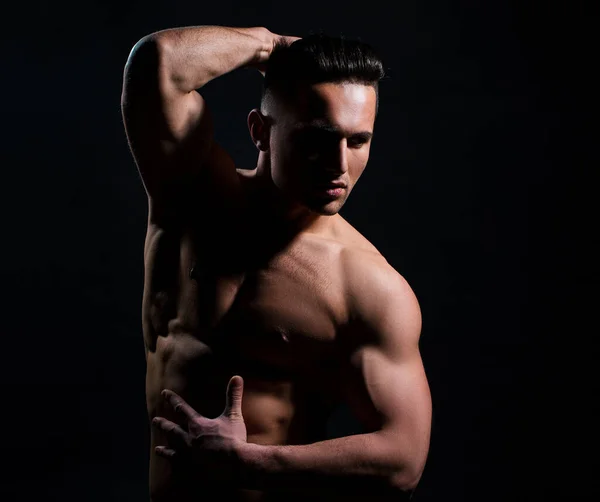 Muscular Sexy Homem Com Ajuste Torso — Fotografia de Stock