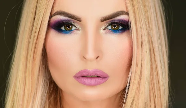 Schönheit Make Augen Augen Make Schöne Vogue Woman Eyes Glitter — Stockfoto
