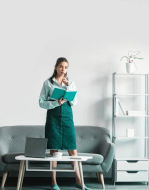 Genç iş kadını, serbest çalışan ya da CEO 'su.