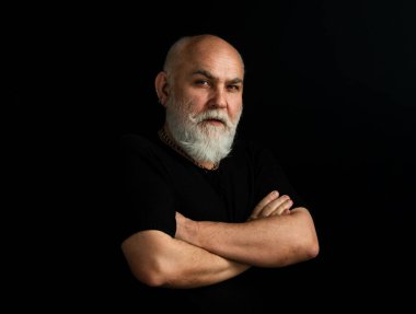 Yaşlı adamın portresi, yüzünü kapat.