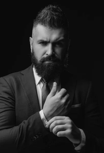 Fashion suit. Rich bearded man dressed in classic suits. Luxury mens clothing. Man in suit. Businessman confidence. Classical costume. Mans Fashion