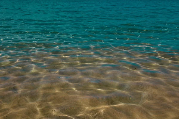Летний Морской Фон Текстура Поверхности Воды Сияющая Голубая Волна — стоковое фото