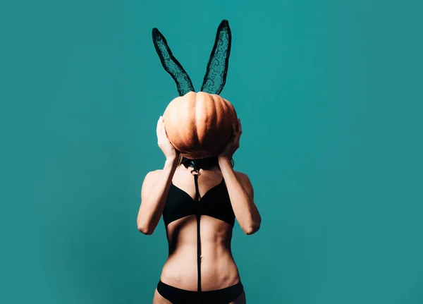 Bruxa Sexual Dia Acção Graças Meninas Festa Sexy Conceito Publicidade — Fotografia de Stock