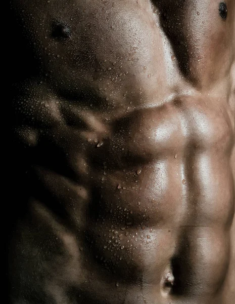 Muskelkräftiger Körper Sexy Mann Schöne Junge Männer Nackten Oberkörper — Stockfoto