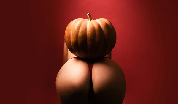 Konsep Halloween Yang Seksi Big Ass Untuk Perayaan Seks Pantat — Stok Foto
