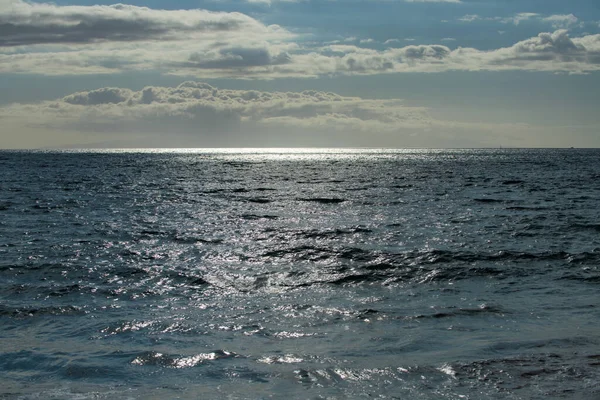 Zeewater Rimpelwater Detail Achtergrond Oceaangolven Patroon — Stockfoto