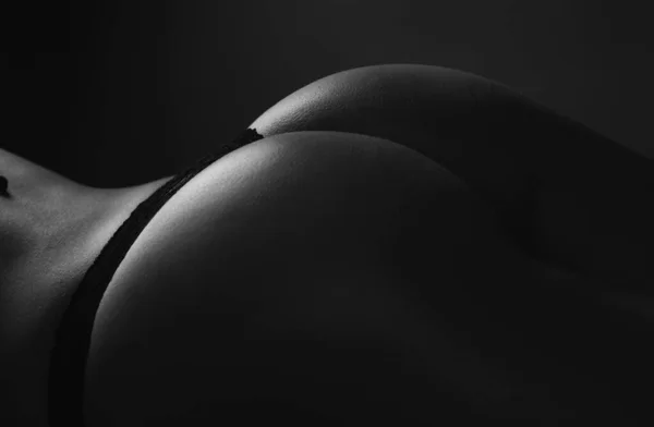 Sexy Lingerie Closeup Butt Thong Bikini Seduction Buttocks — ストック写真
