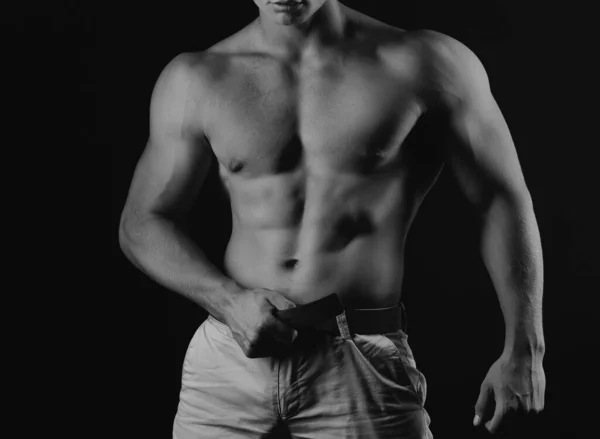 Torso Hombre Desnudo Gay Desnudo Hombre Musculoso Sexy Modelo Fitnes — Foto de Stock