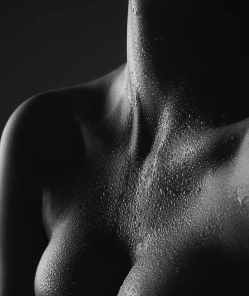 Aumento Mama Cirurgia Plástica Peito Mulher Peitos Nus — Fotografia de Stock