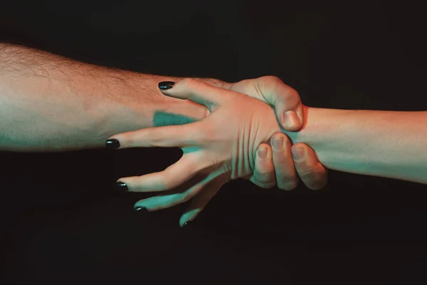 Handen Helpen Hand Vasthouden Sluiten Een Helpende Hand Bieden Ondersteunende — Stockfoto