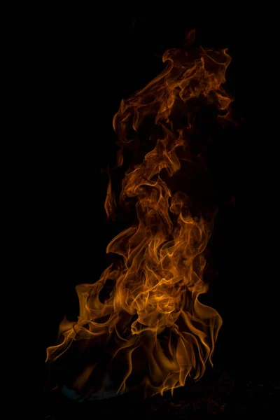 Flamme Brennt Feuer Flamme Auf Kunst Textur Hintergrund — Stockfoto