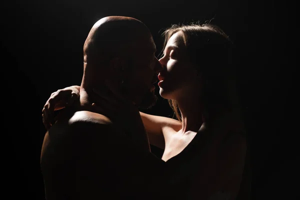 Romantyczny Pocałunek Seksownej Pary Zmysłowa Para Zakochana Pocałunku Pasja Randki — Zdjęcie stockowe