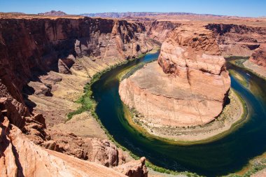 Horseshoe Bend and Colorado river on Arizona. Canyon national park. Canyonlands desert landscape. Canyon area desert in Nevada