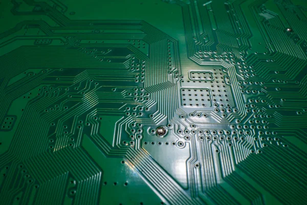 Electronic Circuit Board Semiconductors Chip Electronic Motherboard Card Circuitry Close — ストック写真