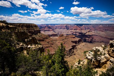 Scenic view of Grand Canyon. Overlook panoramic view National Park in Arizona. Valley view at dusk