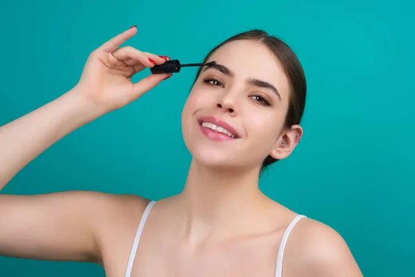Eyebrow Mascara Shaping Woman Combs Eyebrows Brus Eyebrow Line Makeup —  Fotos de Stock
