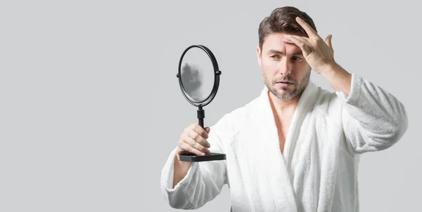 Cream Treatment Male Face Beauty Routine Face Beautiful Man Perfect — Stock Photo, Image