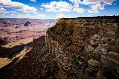 Kanyonun kayası, manzara arka planı. Kayalık dağ. Arizona ve Utah Çölü