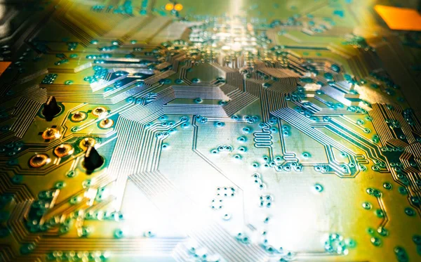Tło Obwodu Scalonego Tekstura Obwodu Elektronicznego Technologia Komputerowa Chip Cyfrowy — Zdjęcie stockowe