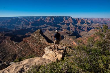 Rock canyon, rocky mountains. Canyon National Park. View of a desert mountain. Famous american hiking place