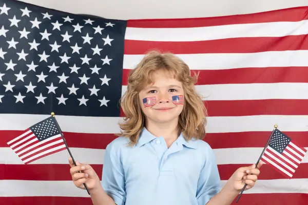 Amerikansk Flagga Kinden Självständighetsdagen Juli Begreppet Förenta Staterna Fjärde Juli — Stockfoto