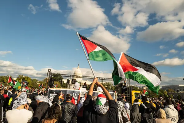 Washington États Unis Octobre 2023 Manifestants Pro Palestiniens Israéliens Israël — Photo
