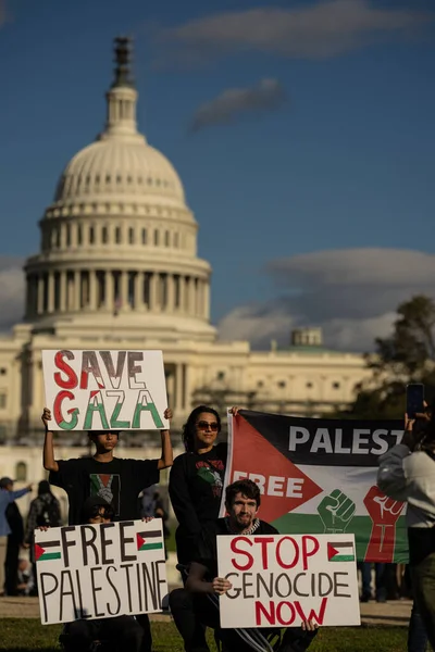 Washington Estados Unidos Octubre 2023 Manifestantes Pro Palestina Israel Israel — Foto de Stock