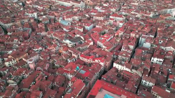 Luchtfoto Van Venetië Italië Venecia — Stockvideo