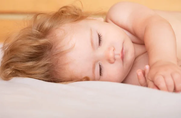Baby Sleeping Bed Healthy Child Sleep Adorable Small Kids Rest — Stock Photo, Image