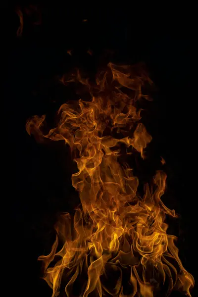 Elden Brinnande Lågor Stor Brinnande Eld — Stockfoto