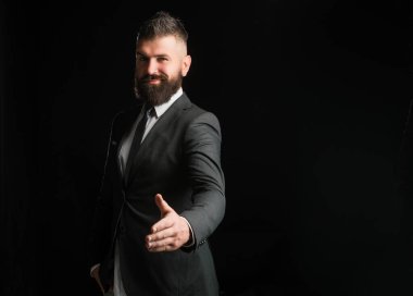El sıkışma, iş adamı ile el sallamak. Hoş geldiniz el sıkışma. Hoş geldiniz iş