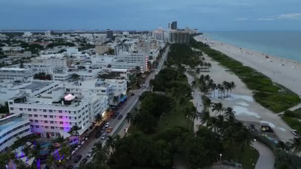 Vista Aérea Miami Beach South Beach Miami Beach Florida Haulover — Vídeo de Stock