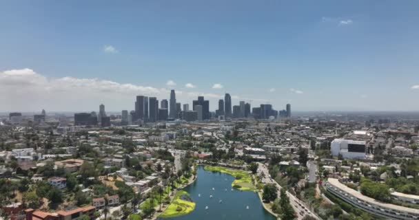 로스앤젤레스 다운타운의 스카이라인 비즈니스 로스앤젤레스 캘리포니아 2022년 — 비디오