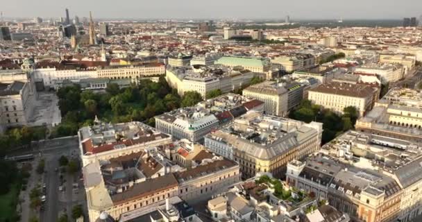 Viena Austria Împușcat Aerian Dintr Elicopter Drone Zbor Peste Centrul — Videoclip de stoc