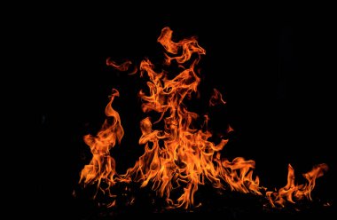 Sanat arkaplanda yanan ateş alevi