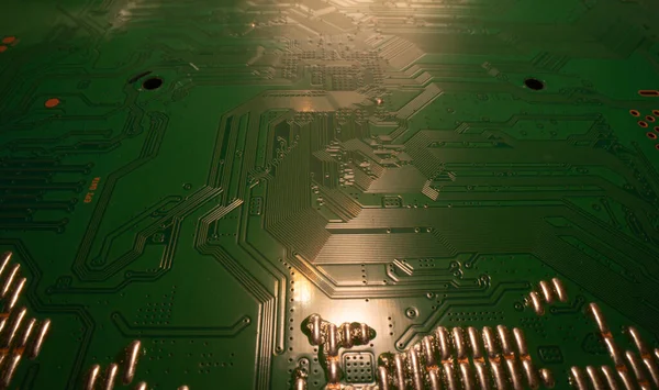 Fundo Placa Circuito Textura Placa Circuito Eletrônico Tecnologia Computador Chip — Fotografia de Stock