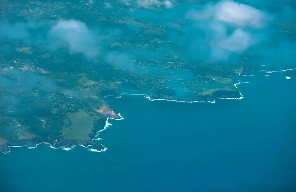 Vue Aérienne Sur Océan Sur Côte Ouest Maui Hawaï — Photo