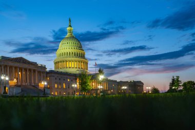 Meclis binası. Capitol Hill, Washington DC 'de. Majestic Kongre bir dönüm noktasıdır. Merkez Meclis 'te hükümet var. Capitols Tepesi. Neoklasik Capitol yönetimi simgeliyor