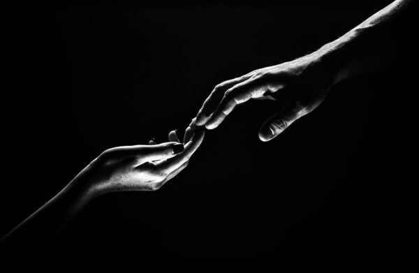Hands at the time of rescue. Tenderness, tendet touch. Friends greeting, teamwork, friendship. Rescue, helping gesture or hands. Helping hand of a friend. Handshake, arms and friendship